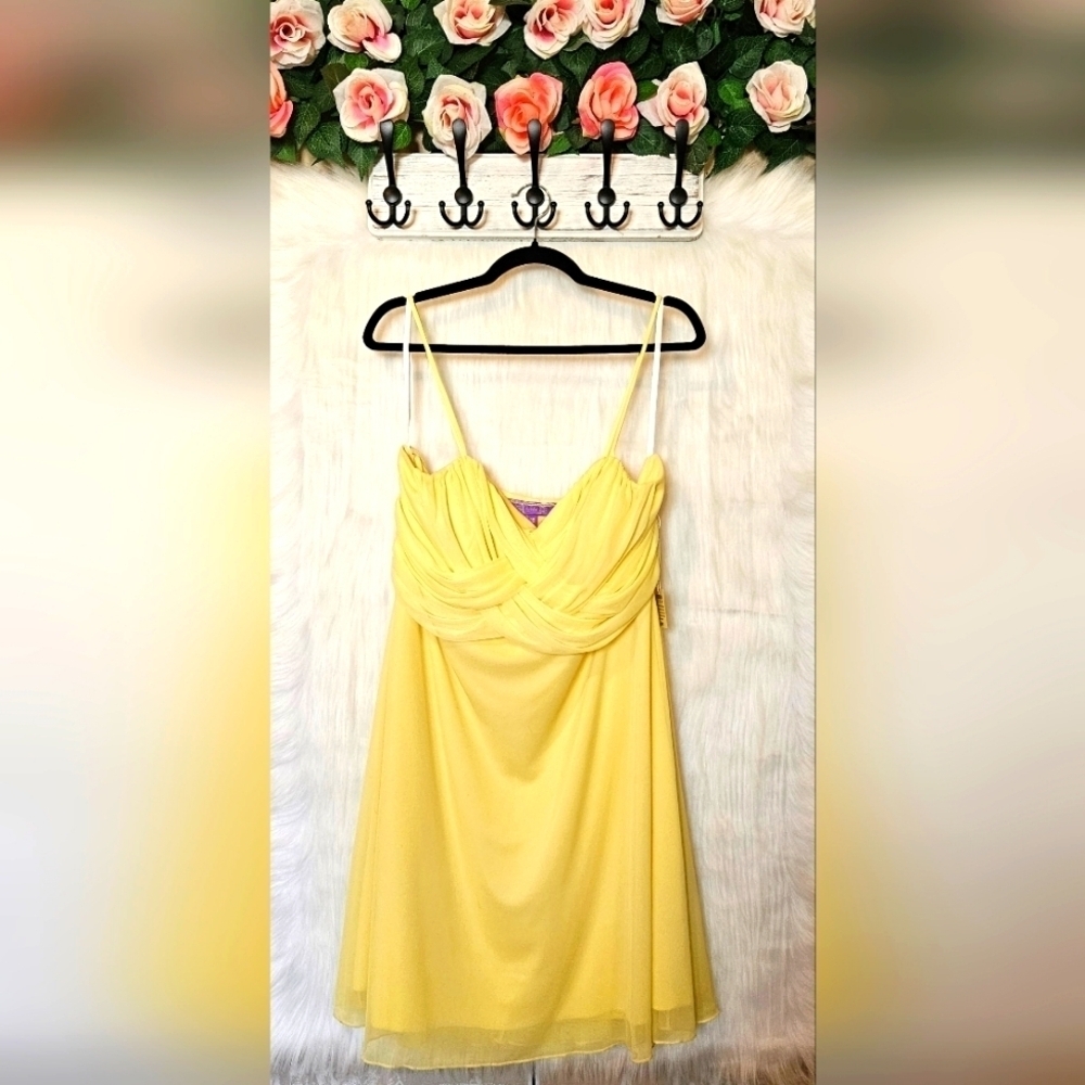 Sears Jolie Belle Lemon Draped Mini Dress